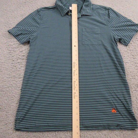 Brooks Brothers‎ Mens Polo Shirt size M Striped Short Sleeve Cotton Logo Golf - Picture 6 of 8